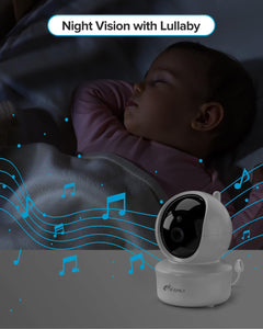 Baby Monitor - Large 5" Screen with 30Hrs Battery Life - Remote Pan-Tilt-Zoom;No Wifi, Two-Way Audio, Night Vision, Temperature, Lullabies, 960Ft Long Range Baby Monitor with Camera and Audio