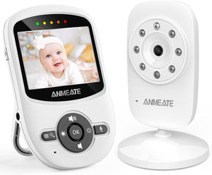 Video Baby Monitor with Digital Camera, Digital 2.4Ghz Wireless Video Monitor with Temperature Monitor, 960Ft Transmission Range, 2-Way Talk, Night Vision, High Capacity Battery (2.4Inch)