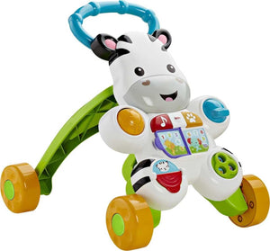 Baby Learning Toy Learn with Me Zebra Walker with Music Lights and Fine Motor Activities for Ages 6+ Months