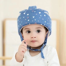 Load image into Gallery viewer, Cotton Infant Toddler Safety Helmet Baby Kids Head Protection Hat for Walking Crawling Baby Learns to Walk the Crash Helmet